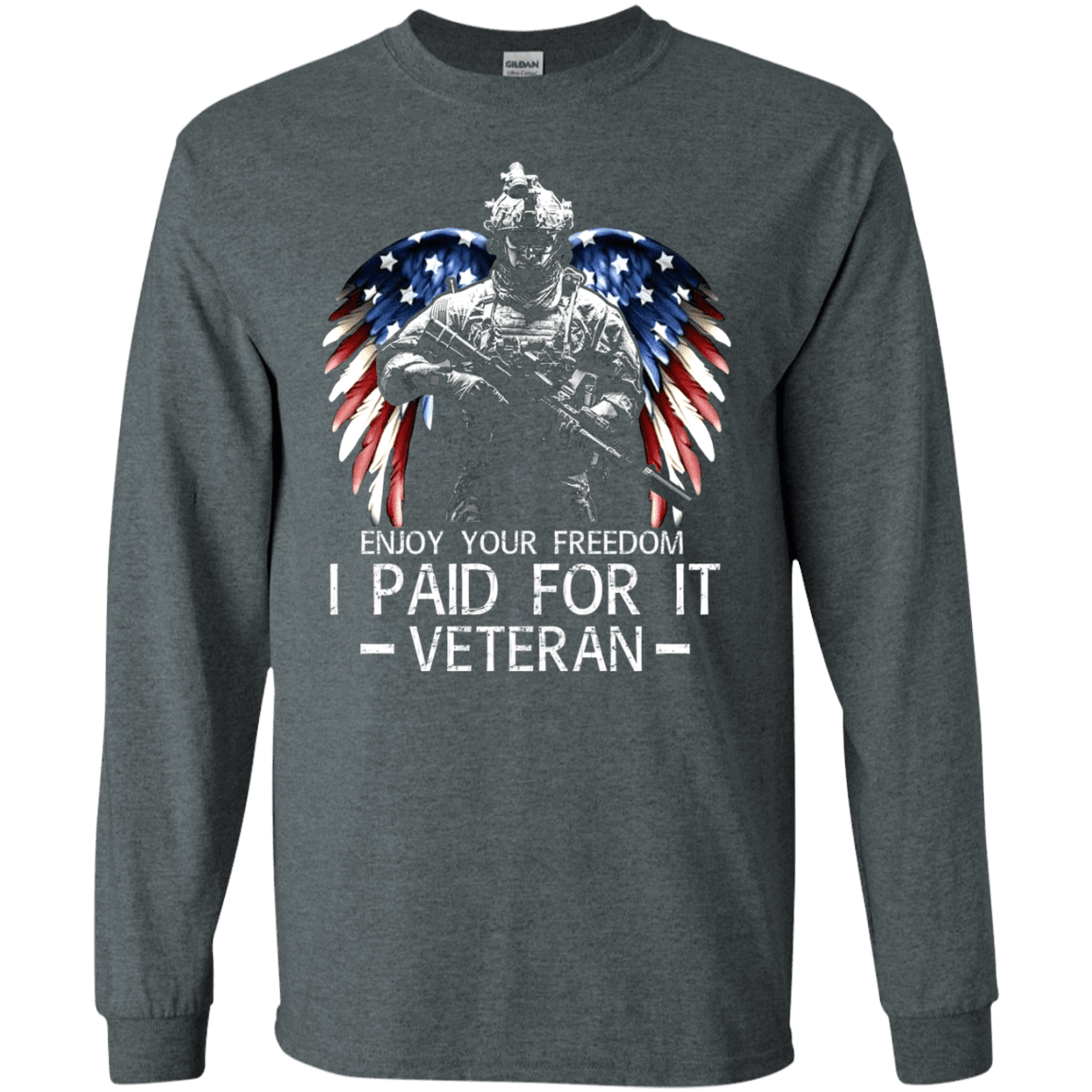 Military T-Shirt "Enjoy your freedom I paid for it Men" Front-TShirt-General-Veterans Nation