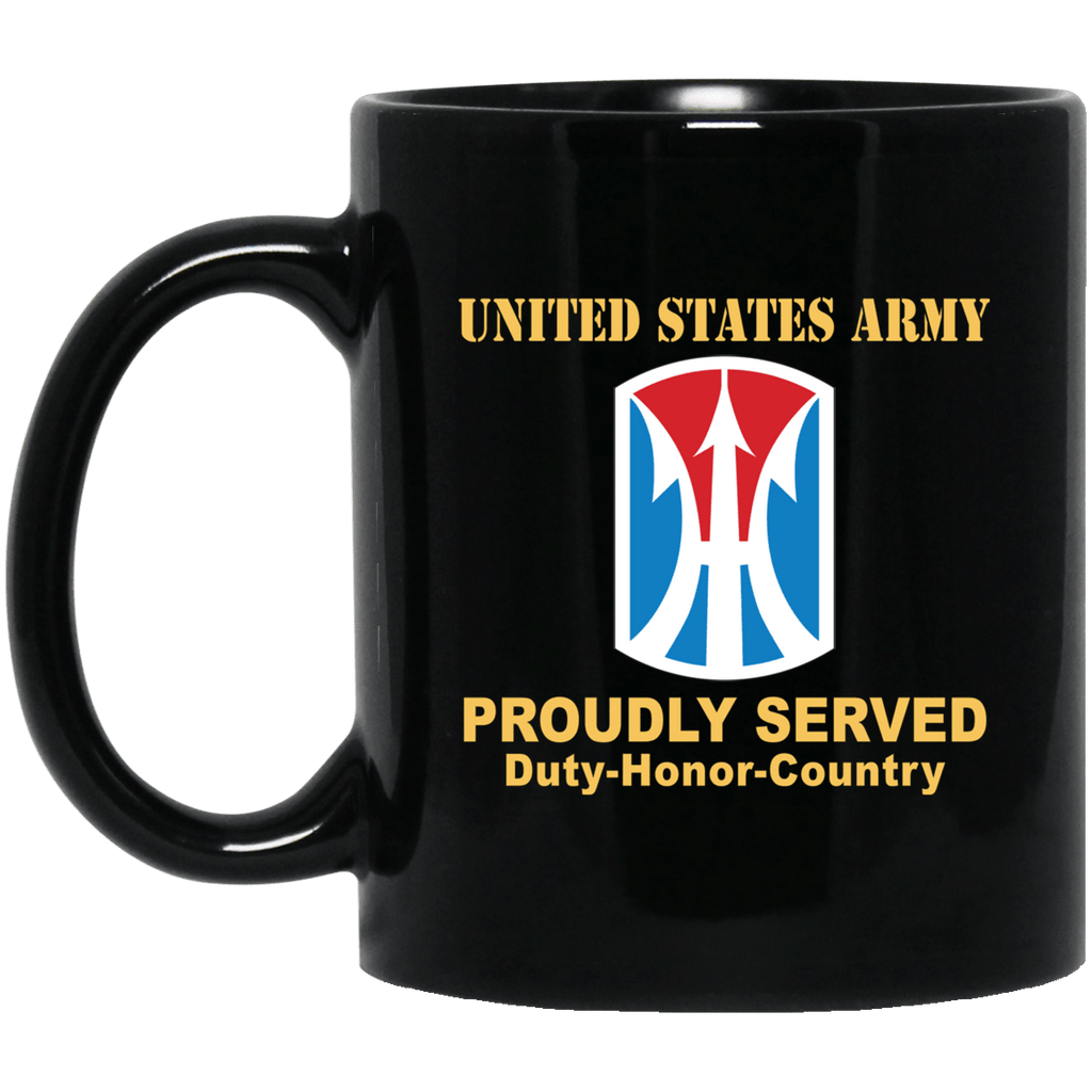 US ARMY 11TH INFANTRY BRIGADE- 11 oz - 15 oz Black Mug-Mug-Army-CSIB-Veterans Nation