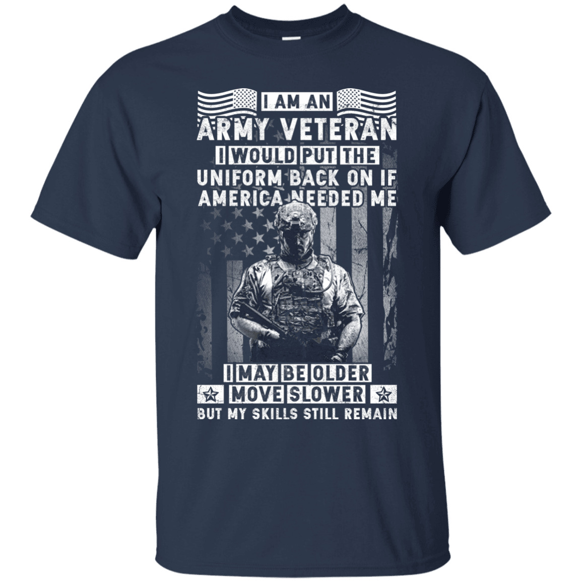 I am an Army Veteran Men Front T Shirt-TShirt-Army-Veterans Nation