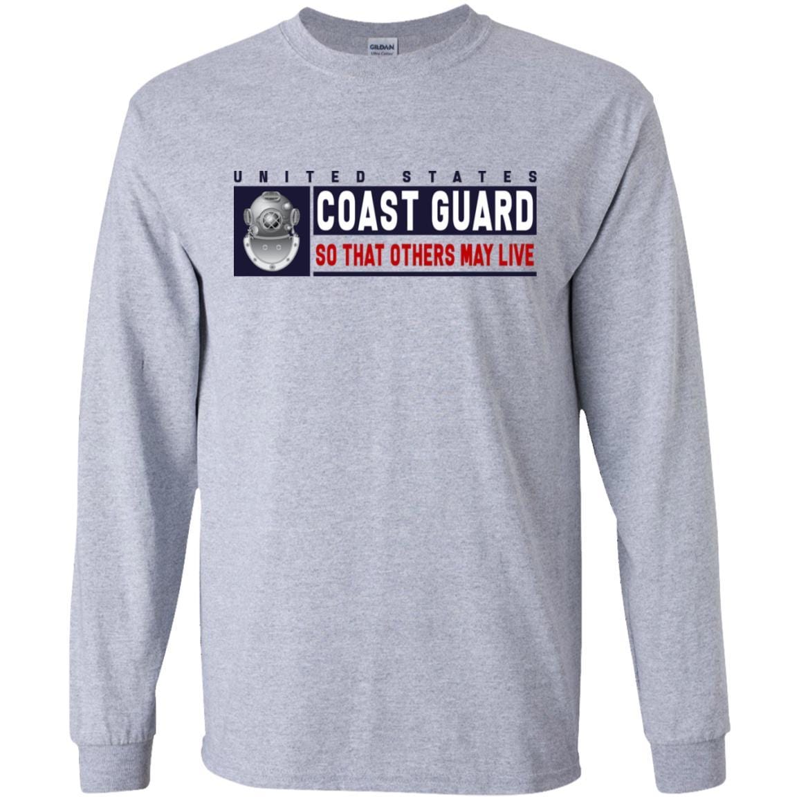 US Coast Guard Diver ND Logo- So that others may live Long Sleeve - Pullover Hoodie-TShirt-USCG-Veterans Nation