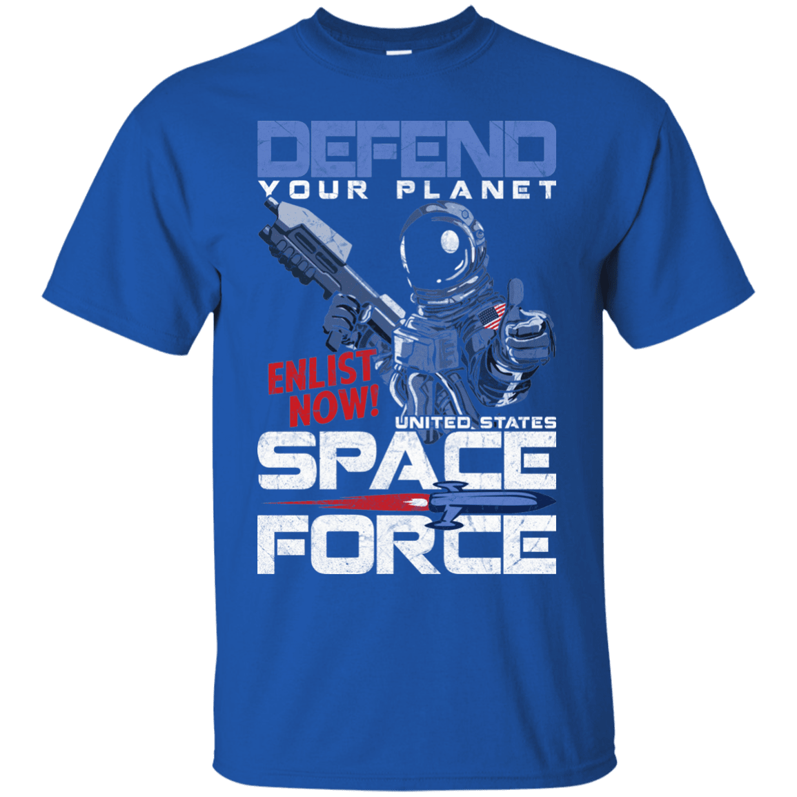 Defend Your Planet Space Force Men Front Tank Top-TShirt-USAF-Veterans Nation