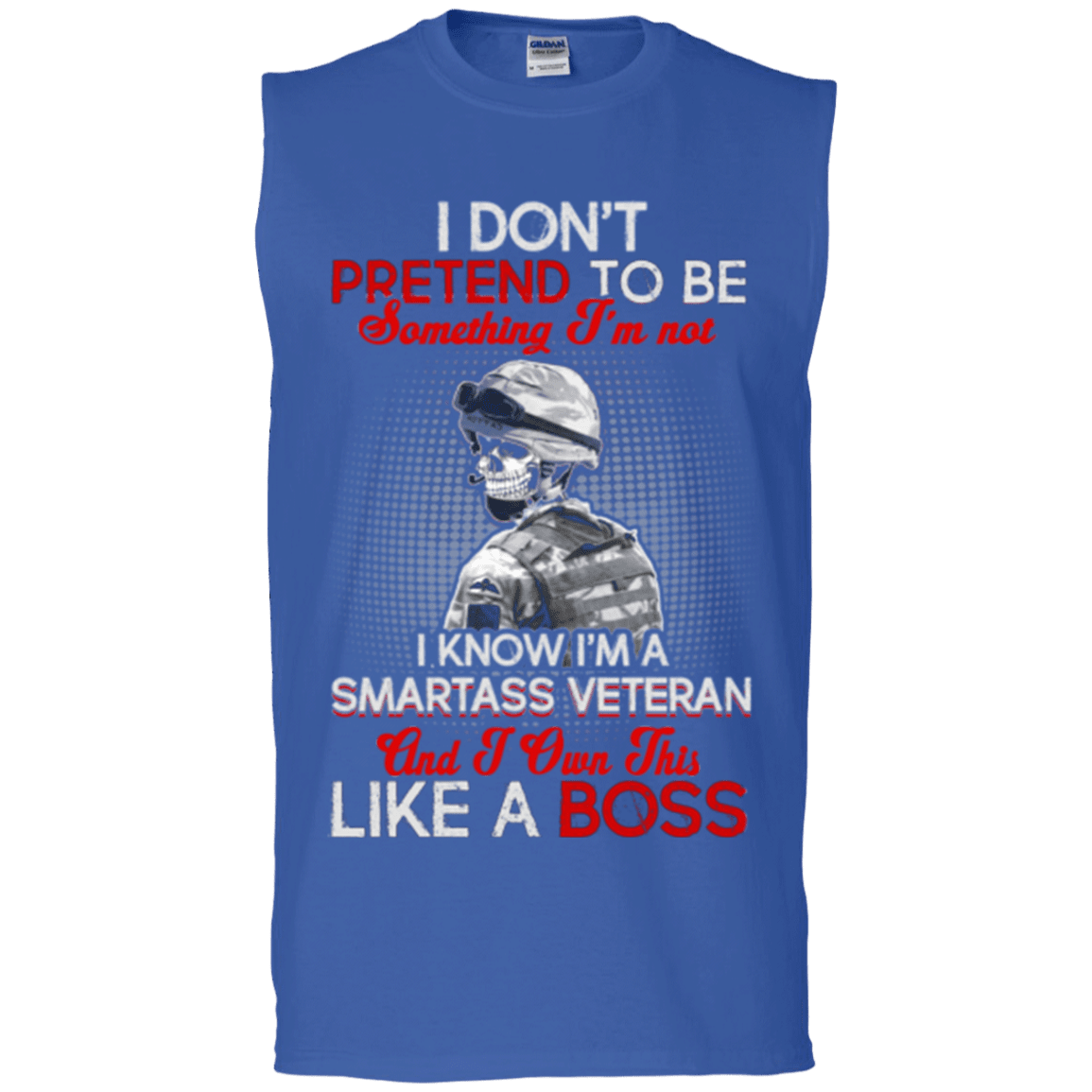 Military T-Shirt "Smartass Veteran Like a Boss"-TShirt-General-Veterans Nation