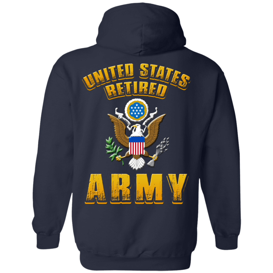 US Retired Army Veteran Back T Shirts-TShirt-Army-Veterans Nation