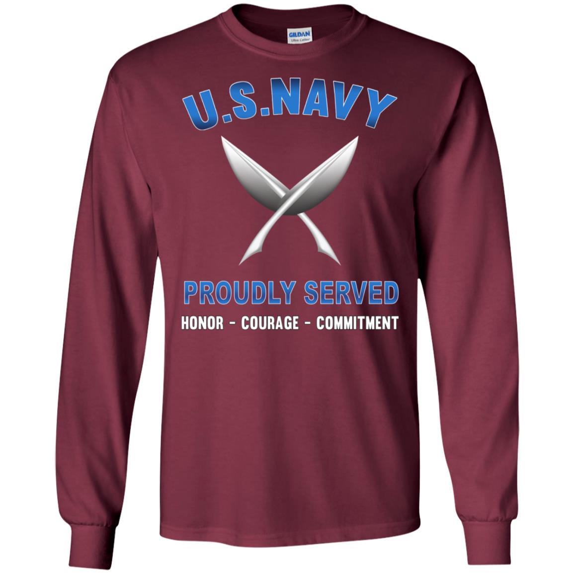 U.S Navy Yeoman Navy YN - Proudly Served T-Shirt For Men On Front-TShirt-Navy-Veterans Nation