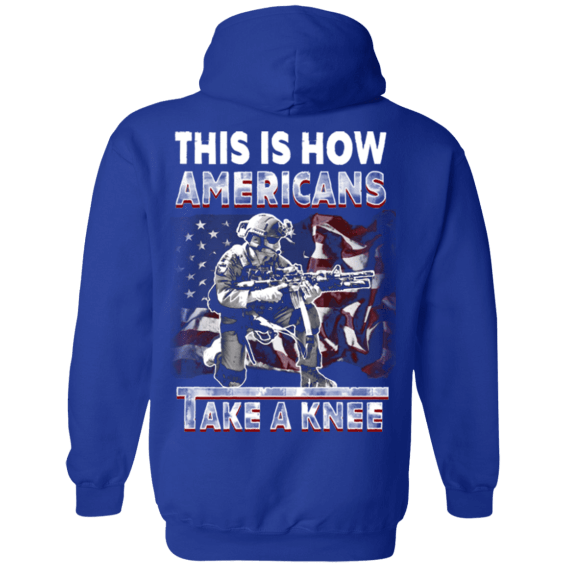 Military T-Shirt "Veteran - This Is How Americans Take A Knee"-TShirt-General-Veterans Nation