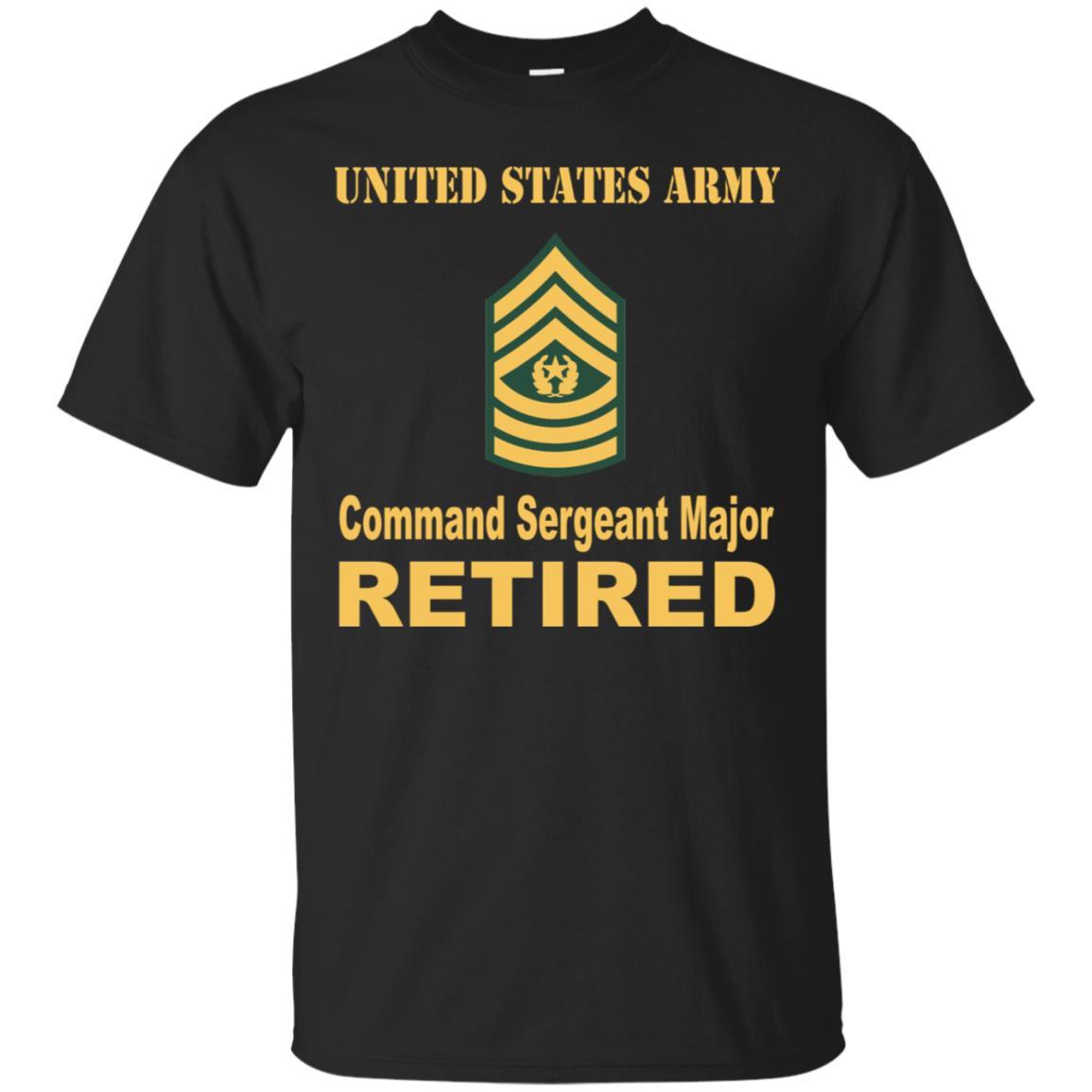 US Army E-9 Command Sergeant Major E9 CSM Noncommissioned Officer Retired Men T Shirt On Front-TShirt-Army-Veterans Nation