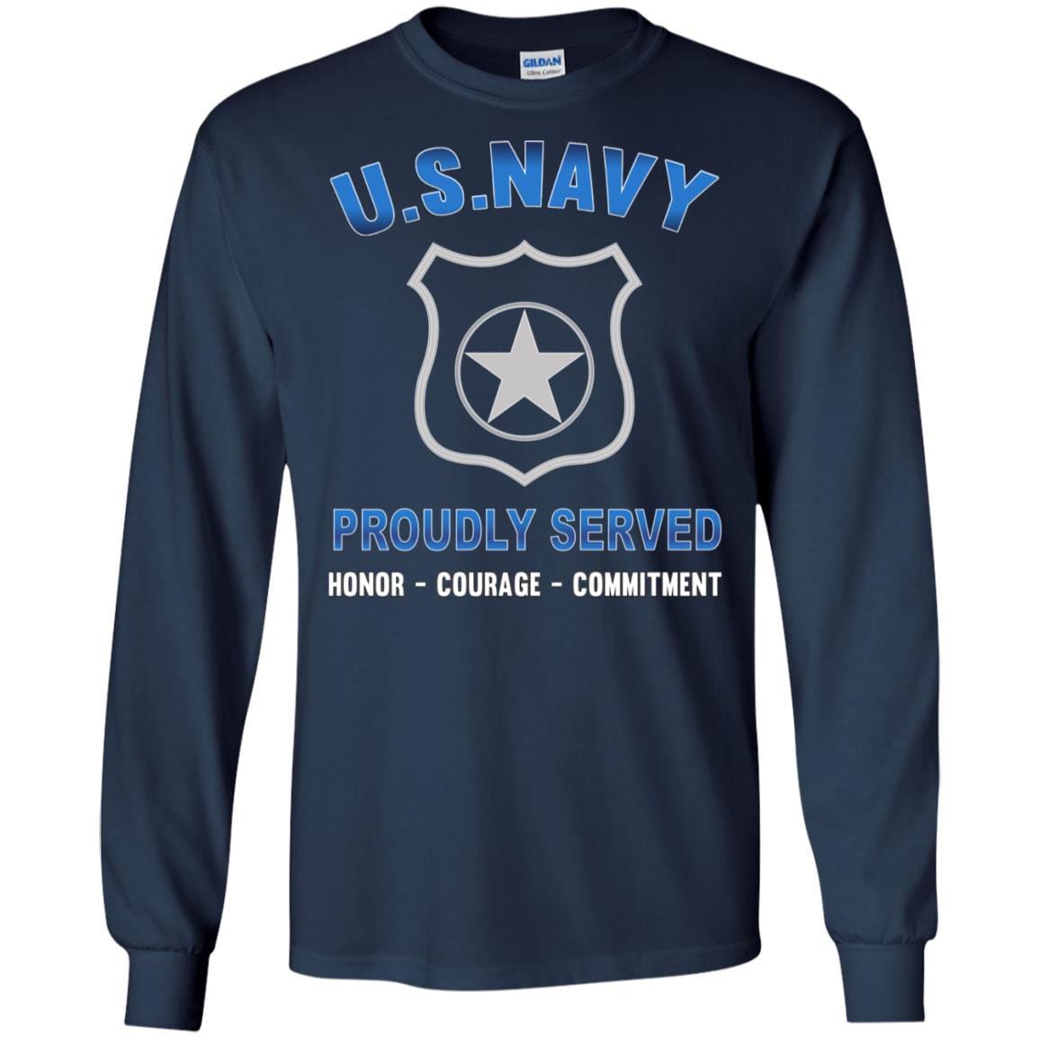 U.S Navy Master-at-arms Navy MA - Proudly Served T-Shirt For Men On Front-TShirt-Navy-Veterans Nation