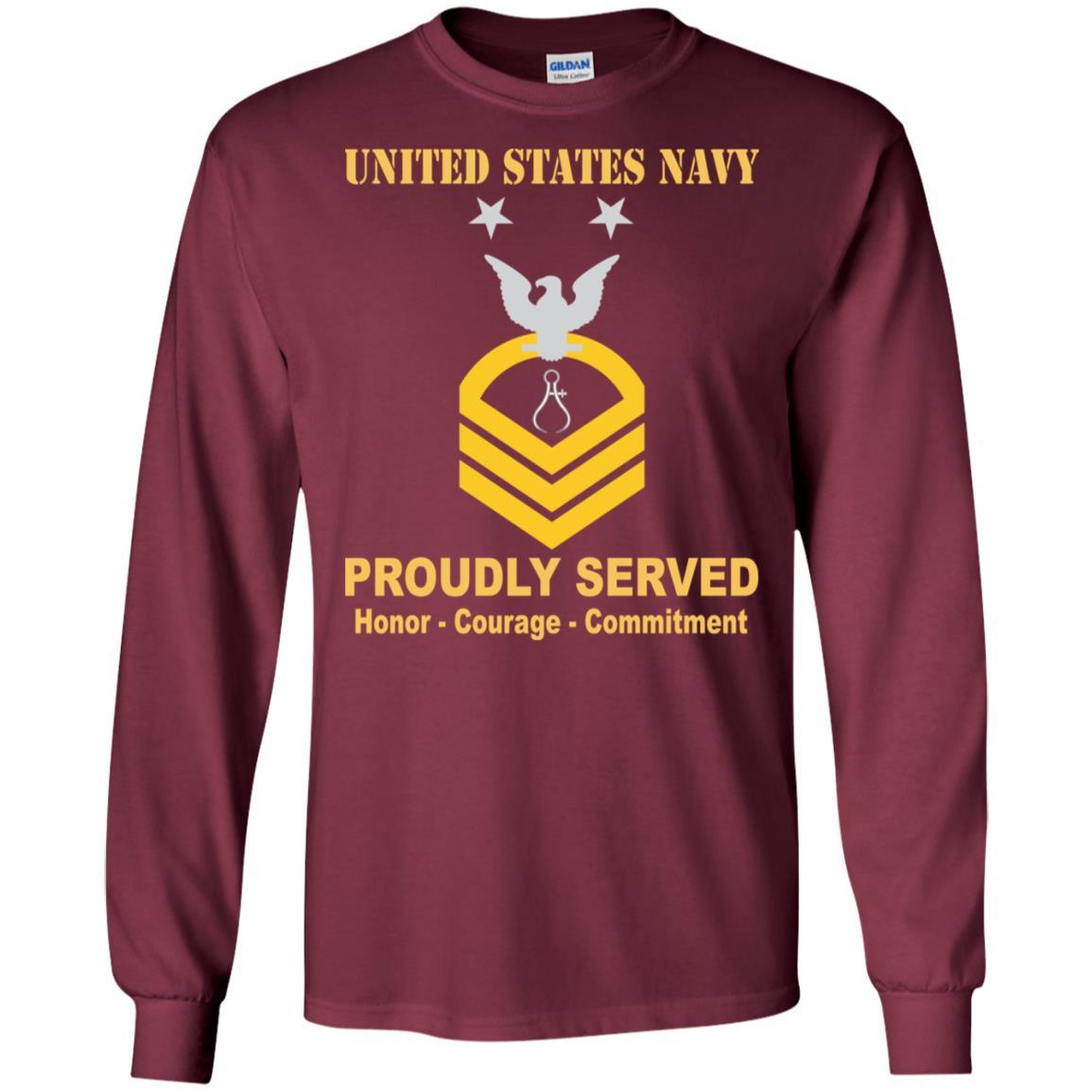 Navy Instrumentman Navy IM E-9 Rating Badges Proudly Served T-Shirt For Men On Front-TShirt-Navy-Veterans Nation