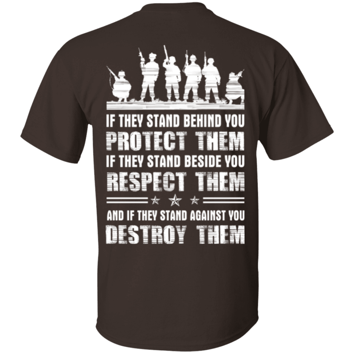 Military T-Shirt "Protect Them - Respect Them - Destroy Them Veteran"-TShirt-General-Veterans Nation