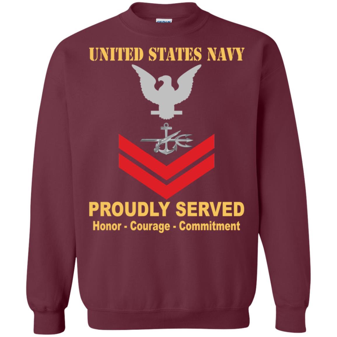 Navy Special Warfare Operator Navy SO E-5 Rating Badges Proudly Served T-Shirt For Men On Front-TShirt-Navy-Veterans Nation