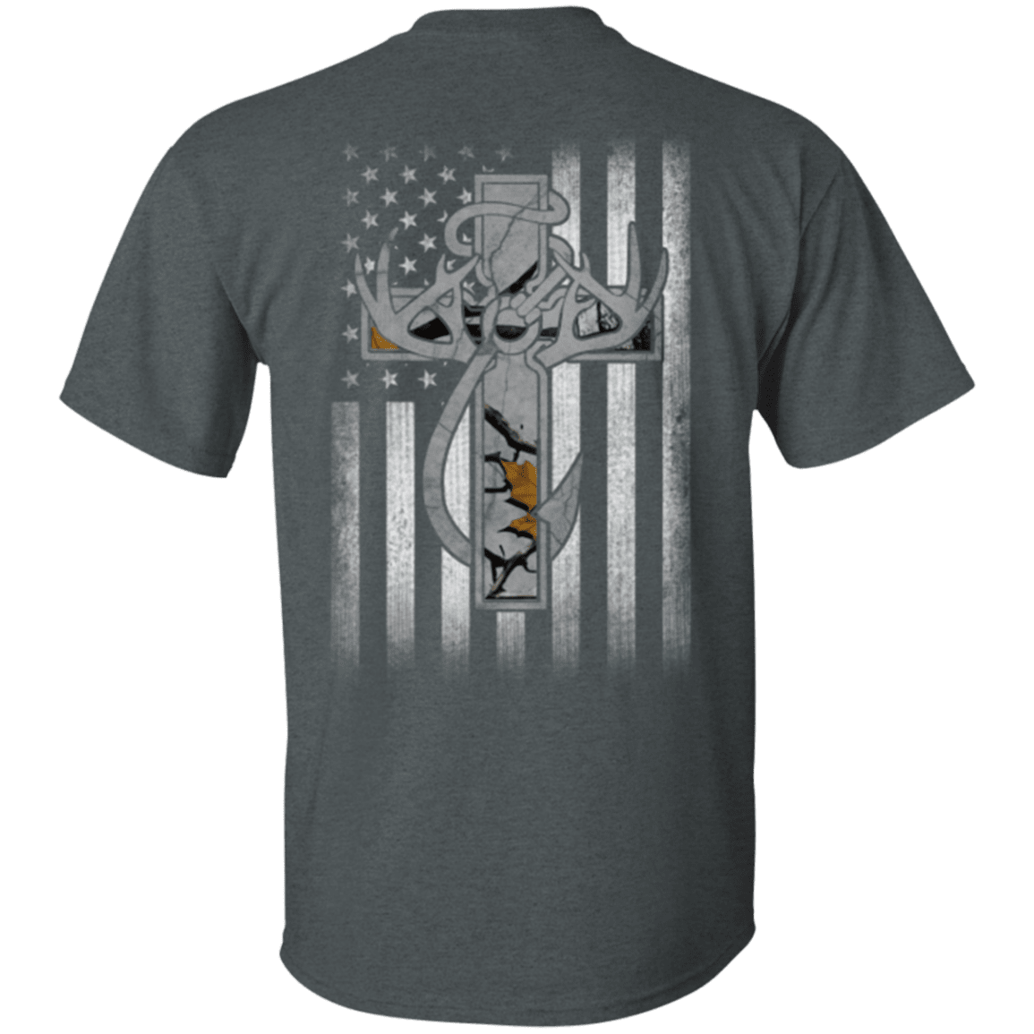 Military T-Shirt "Hunting Faith Flag Veteran"-TShirt-General-Veterans Nation