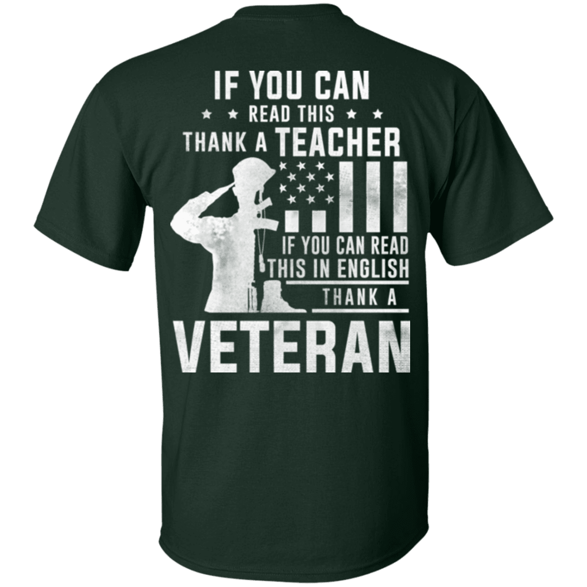 Military T-Shirt "Thank A Veteran"-TShirt-General-Veterans Nation