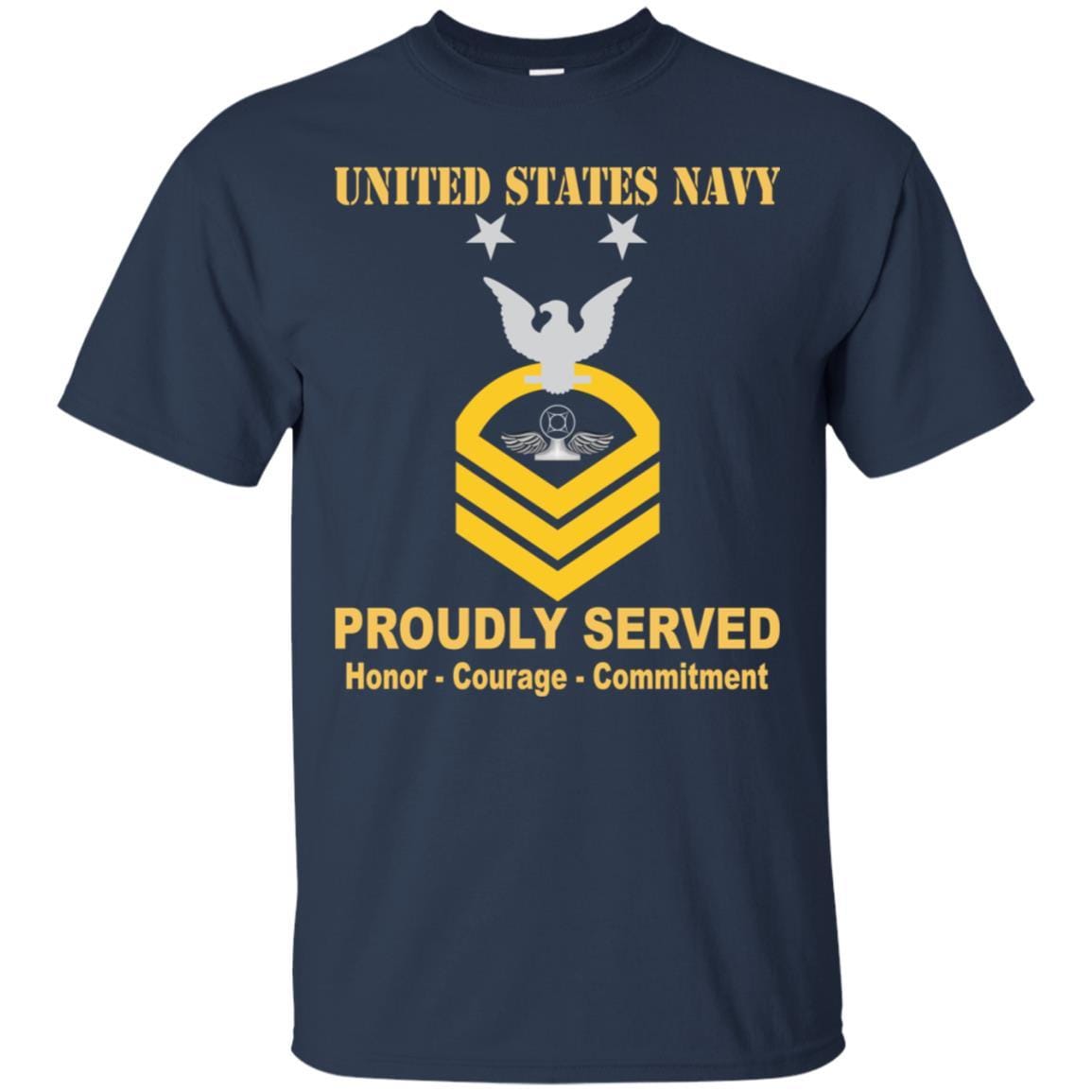 Navy Air Traffic Controller Navy AC E-9 Rating Badges Proudly Served T-Shirt For Men On Front-TShirt-Navy-Veterans Nation