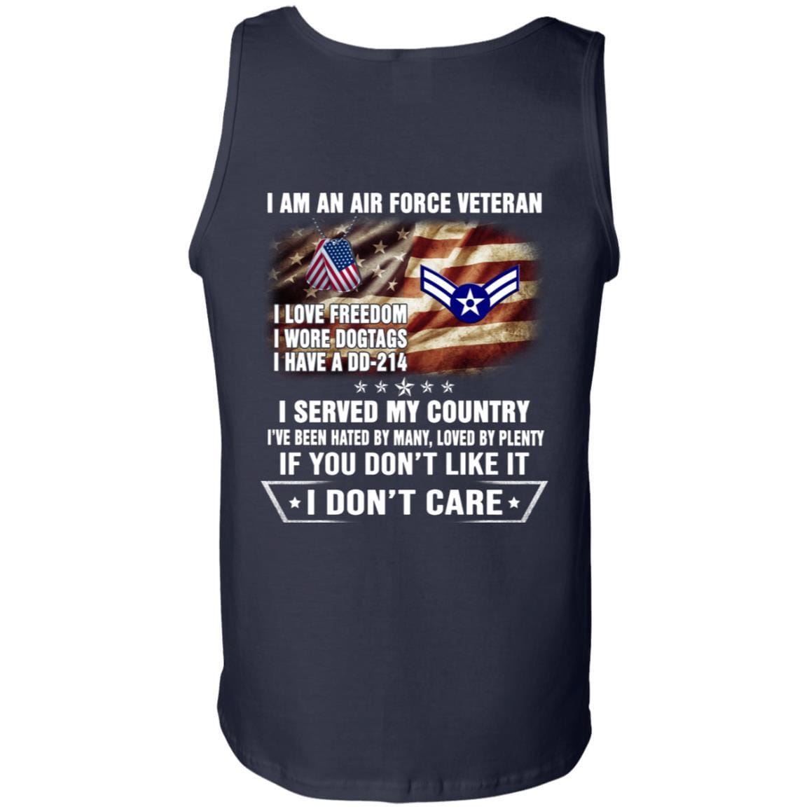 I Am An Air Force E-3 Airman First Class A1C E3 Ranks Enlisted Airman AF Rank Veteran T-Shirt On Back-TShirt-USAF-Veterans Nation