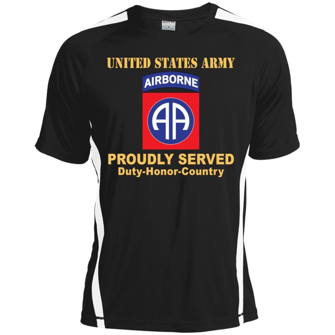 US ARMY 82ND AIRBORNE DIVISION - Proudly Served T-Shirt On Front For Men-TShirt-Army-Veterans Nation