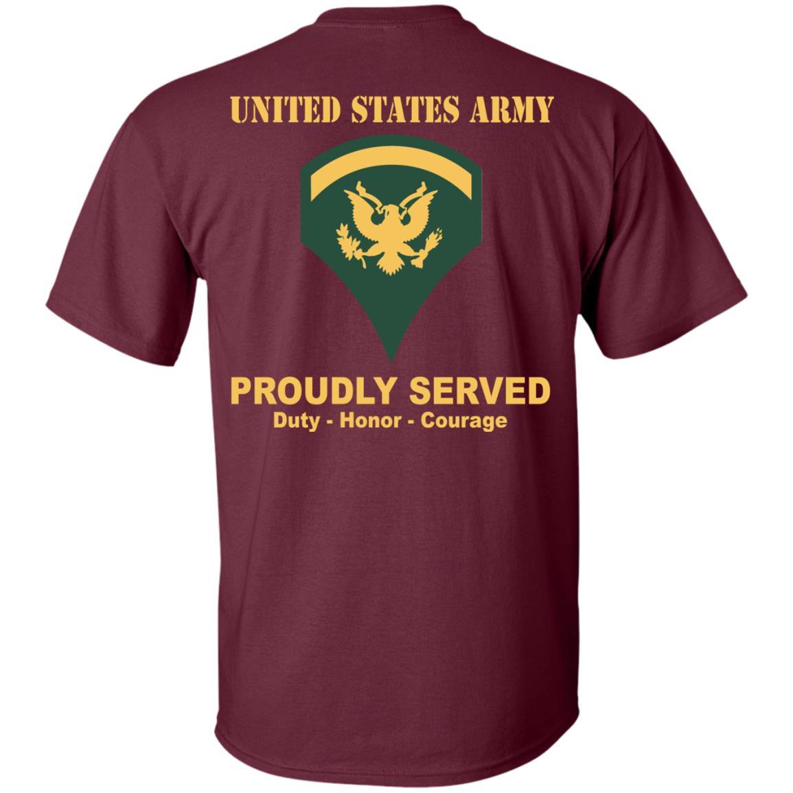 US Army E-5 SPC E5 Specialist Ranks Men Back US Army T Shirt-TShirt-Army-Veterans Nation