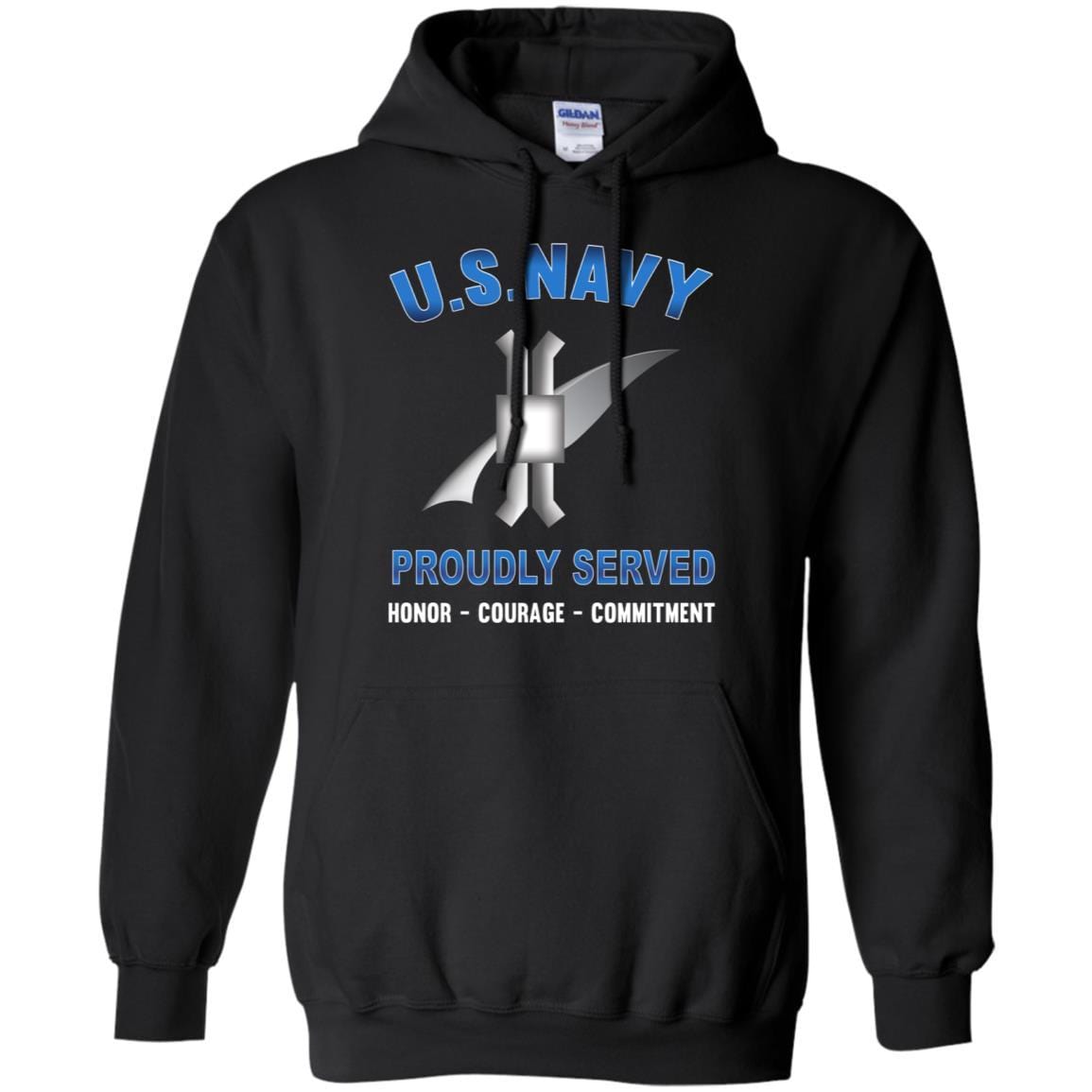 Navy Legalman Navy LN - Proudly Served T-Shirt For Men On Front-TShirt-Navy-Veterans Nation