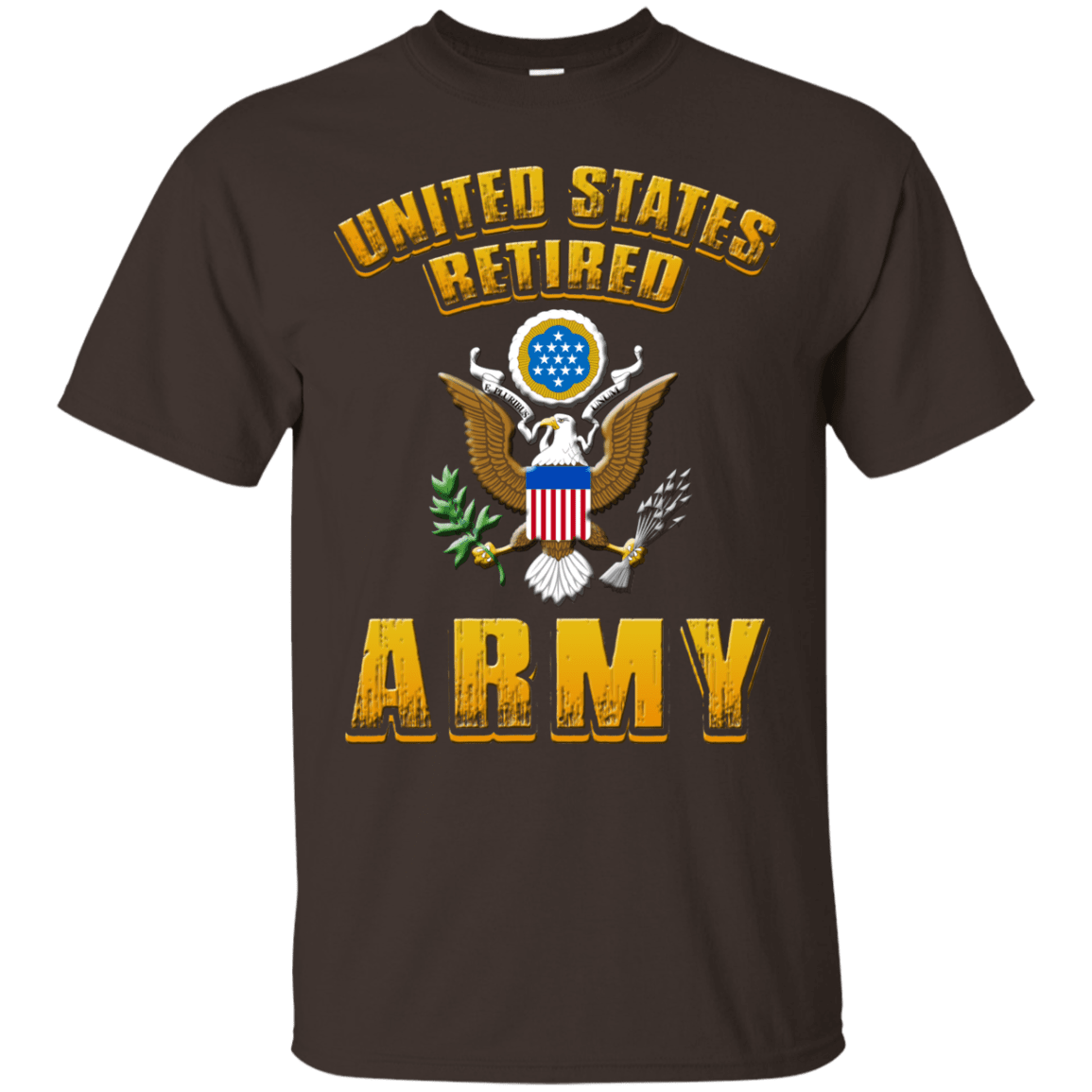 US Retired Army Veteran Front T Shirts-TShirt-Army-Veterans Nation