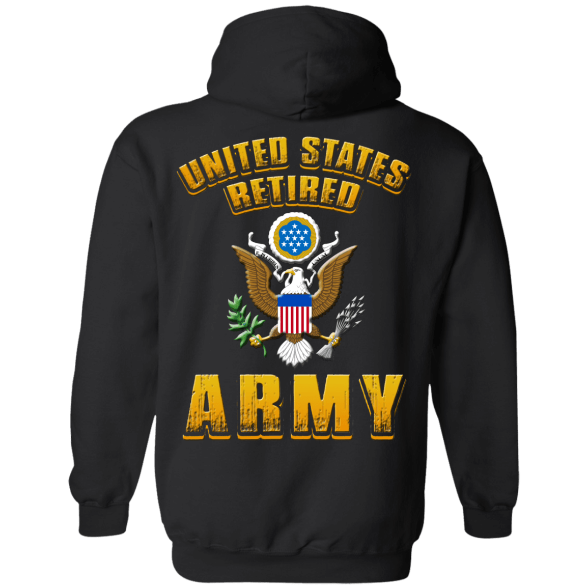 US Retired Army Veteran Back T Shirts-TShirt-Army-Veterans Nation