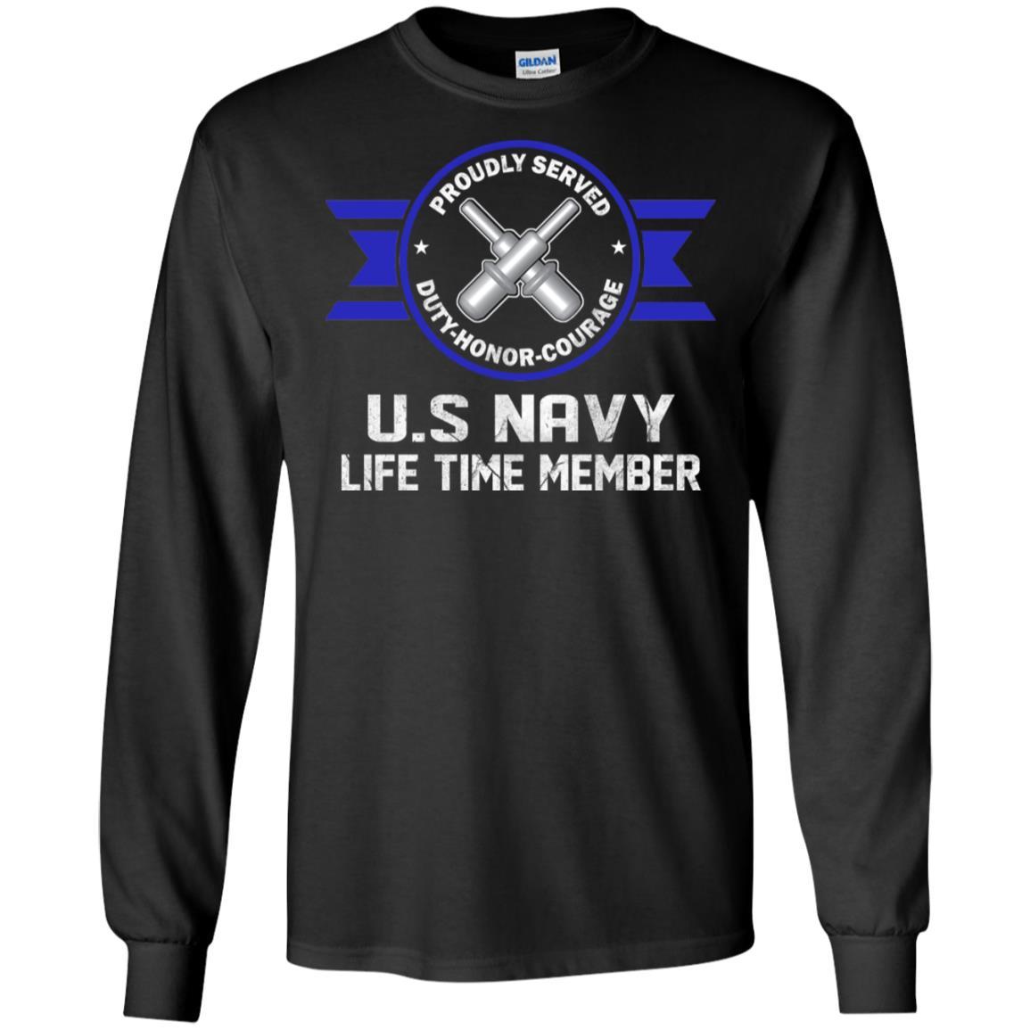 Life Time Member - US Navy Gunner's Mate GM Men T Shirt On Front-TShirt-Navy-Veterans Nation