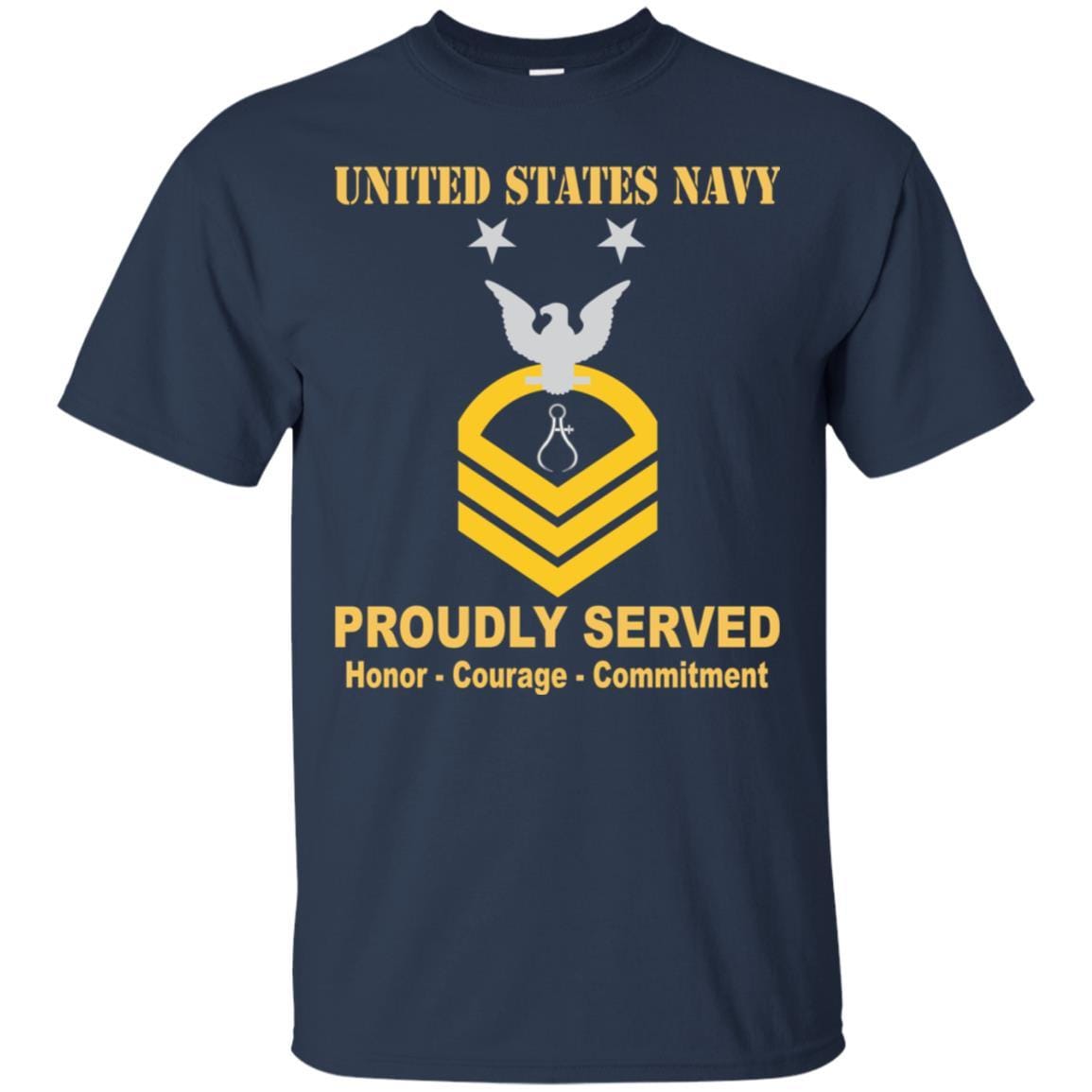 Navy Instrumentman Navy IM E-9 Rating Badges Proudly Served T-Shirt For Men On Front-TShirt-Navy-Veterans Nation