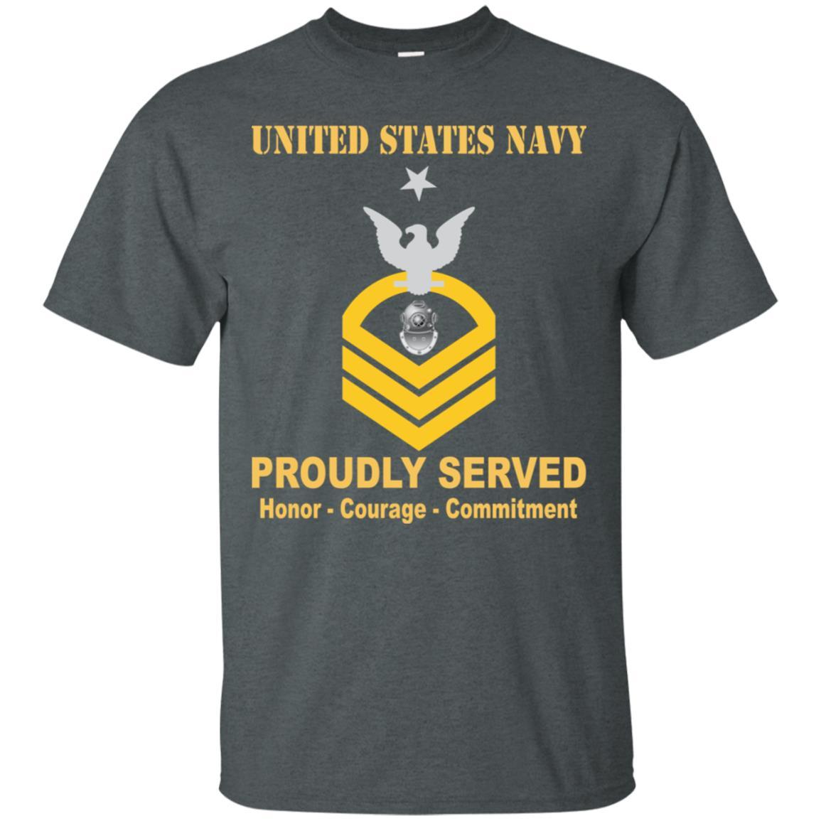 Navy Diver Navy ND E-8 Rating Badges Proudly Served T-Shirt For Men On Front-TShirt-Navy-Veterans Nation