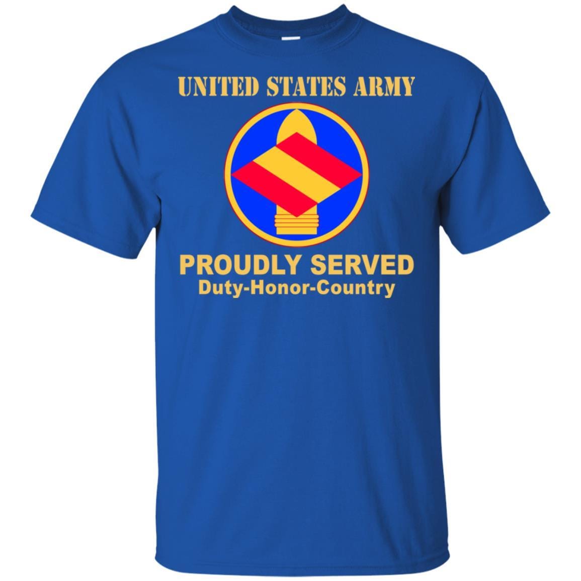 US ARMY 142 FIRES BRIGADE - Proudly Served T-Shirt On Front For Men-TShirt-Army-Veterans Nation