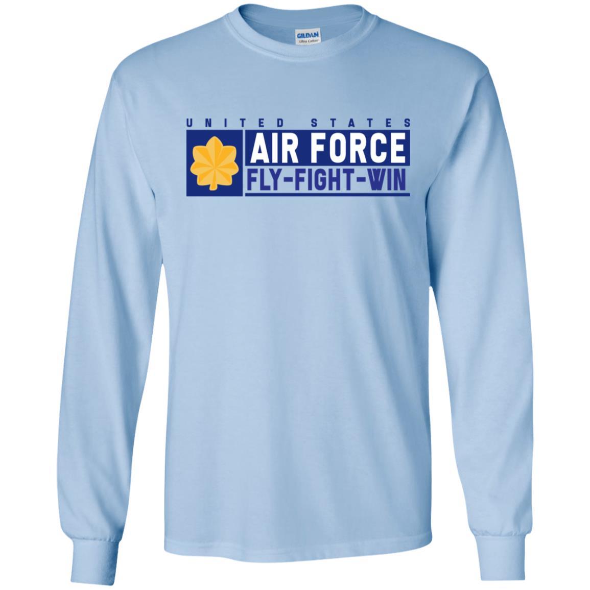 US Air Force O-4 Major Fly - Fight - Win T-Shirt On Front For Men-TShirt-USAF-Veterans Nation