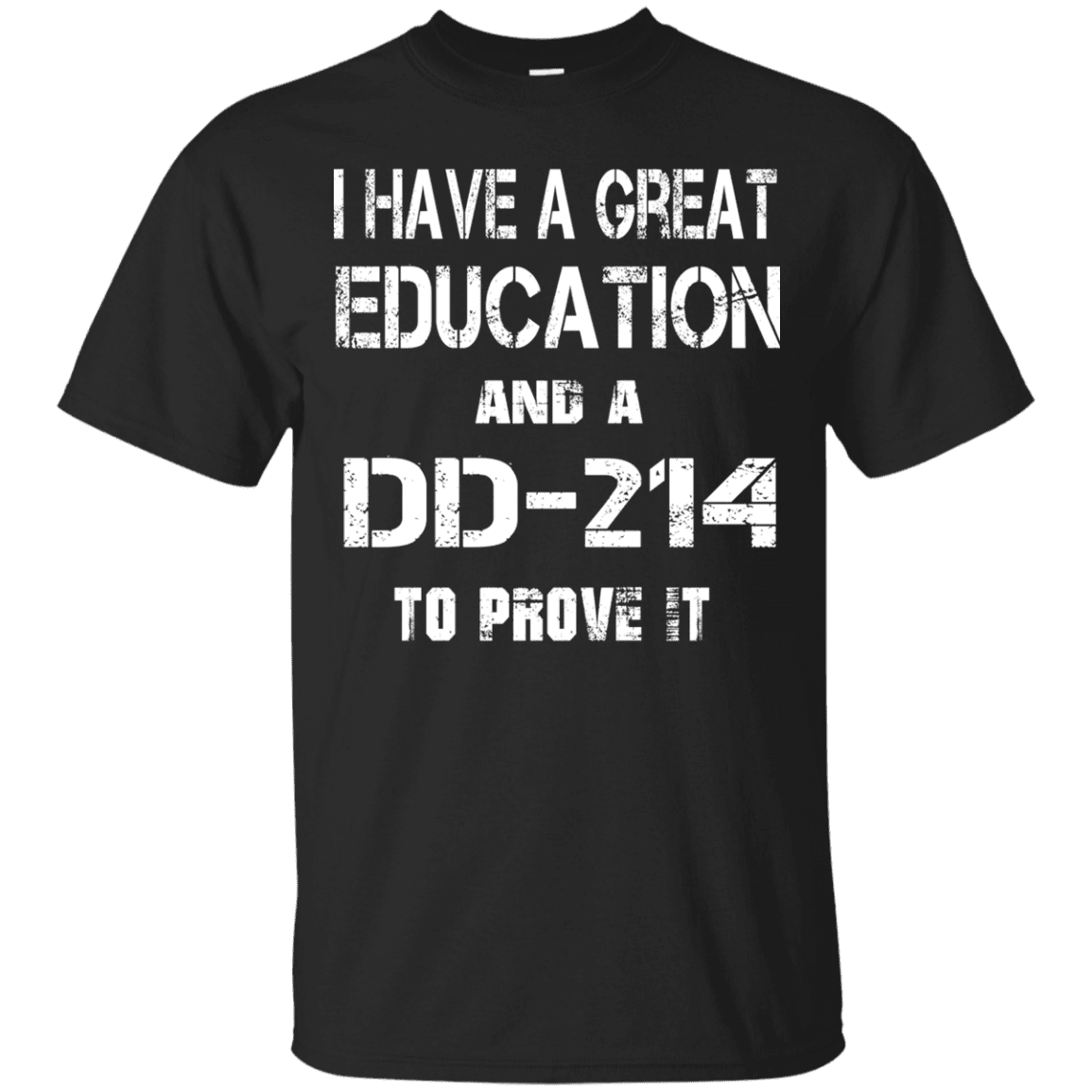 Military T-Shirt "Veteran - Education-DD214 - Women" Front-TShirt-General-Veterans Nation