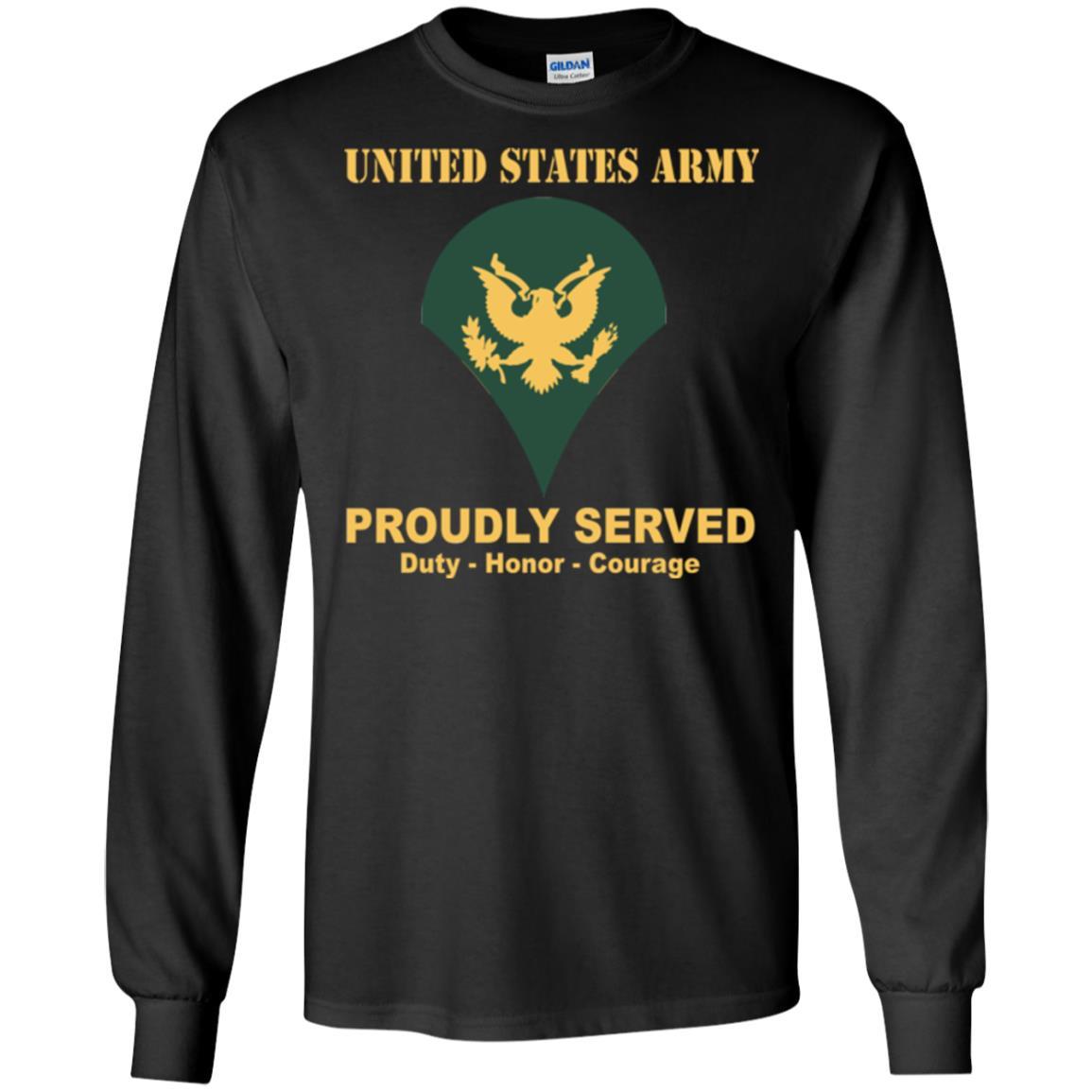 US Army E-4 SPC E4 Specialist Ranks Men Front Shirt US Army Rank-TShirt-Army-Veterans Nation