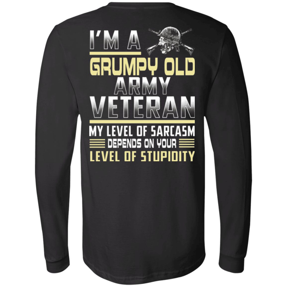 I'm A Grump Old Army Veteran - Men Back T Shirt-TShirt-Army-Veterans Nation