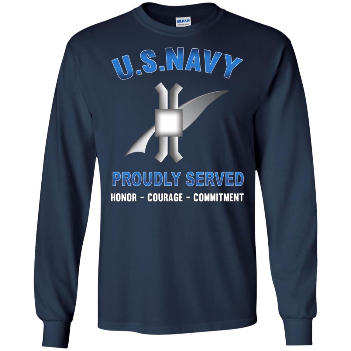 Navy Legalman Navy LN - Proudly Served T-Shirt For Men On Front-TShirt-Navy-Veterans Nation