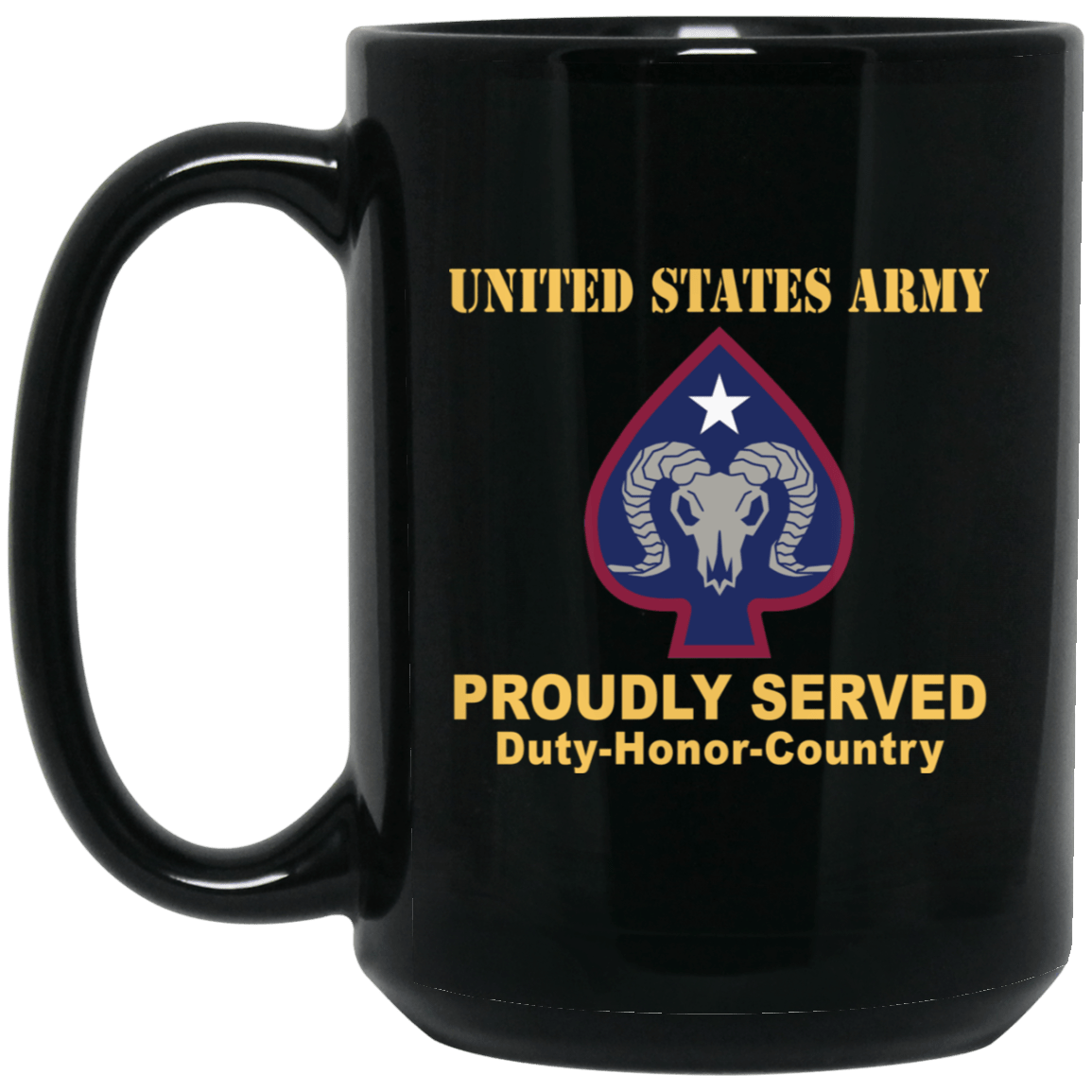 US ARMY 17TH SUSTAINMENT BRIGADE- 11 oz - 15 oz Black Mug-Mug-Army-CSIB-Veterans Nation