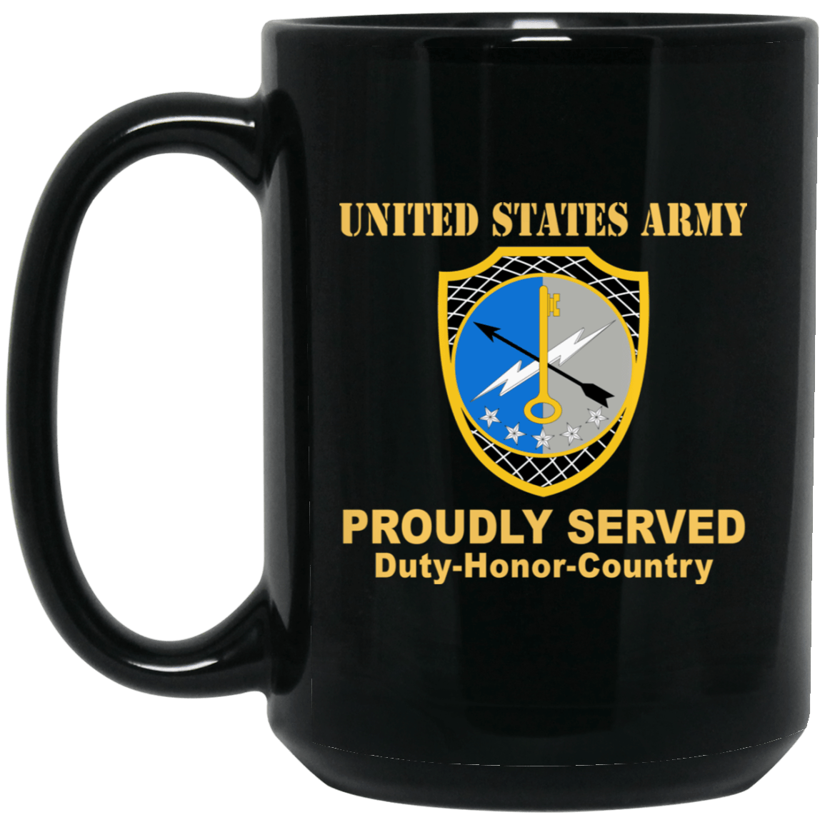 US ARMY 780TH MILITARY INTELLIGENCE BRIGADE- 11 oz - 15 oz Black Mug-Mug-Army-CSIB-Veterans Nation