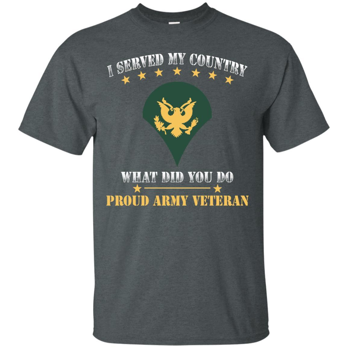 US Army E-4 SPC E4 Specialist Ranks Men Front T Shirt - Proud US Army Veteran-TShirt-Army-Veterans Nation