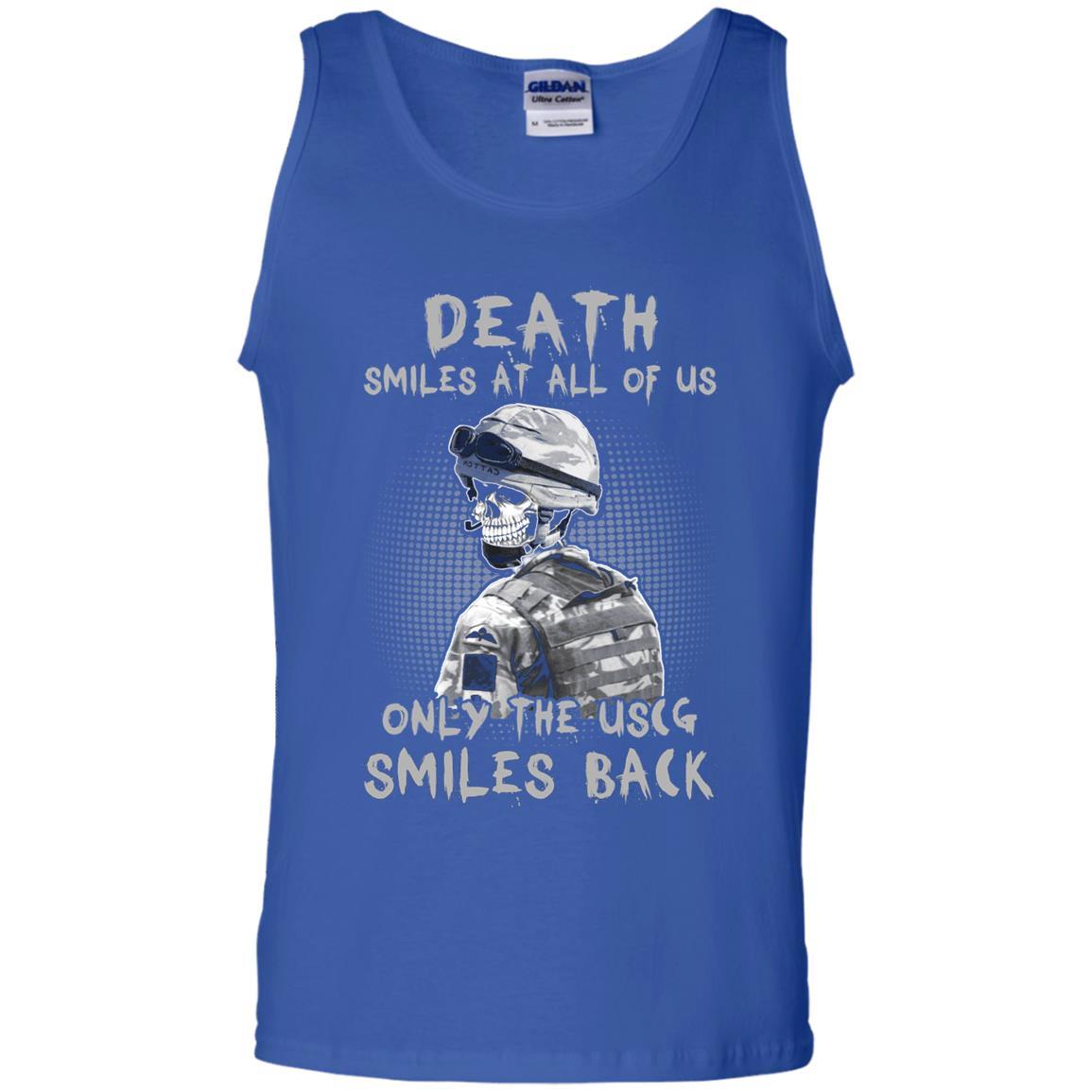 Death Smiles At All Of Us - Only The US Coast Guard Smiles Back Men T Shirt On Front-TShirt-USCG-Veterans Nation