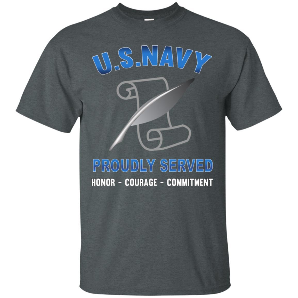 Navy Journalist Navy JO - Proudly Served T-Shirt For Men On Front-TShirt-Navy-Veterans Nation