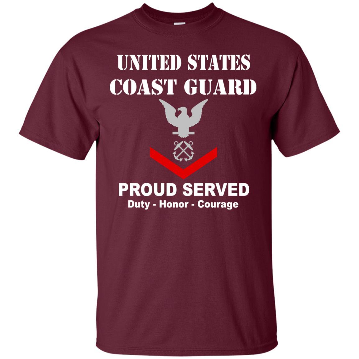 US Coast Guard E-4 Petty Officer Third Class E4 PO3 Petty Officer Men Front USCG T Shirt-TShirt-USCG-Veterans Nation