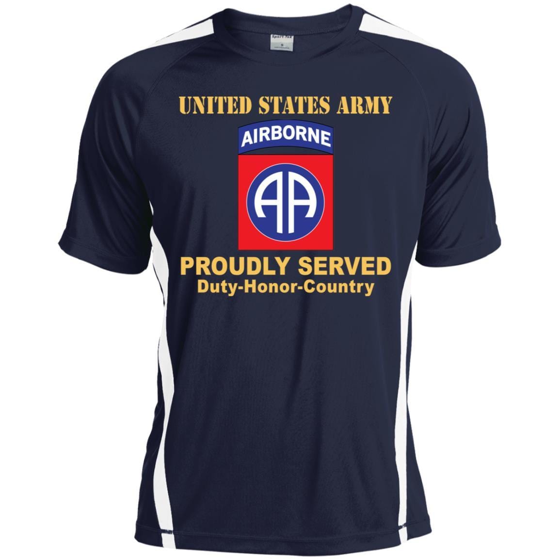 US ARMY 82ND AIRBORNE DIVISION - Proudly Served T-Shirt On Front For Men-TShirt-Army-Veterans Nation