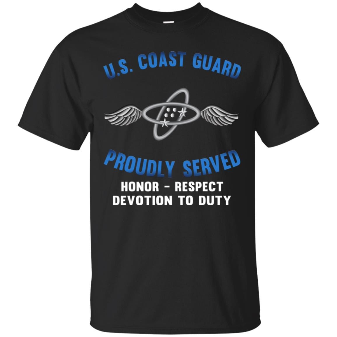 US Coast Guard Aviation Electronics Technician AET Logo Proudly Served T-Shirt For Men On Front-TShirt-USCG-Veterans Nation