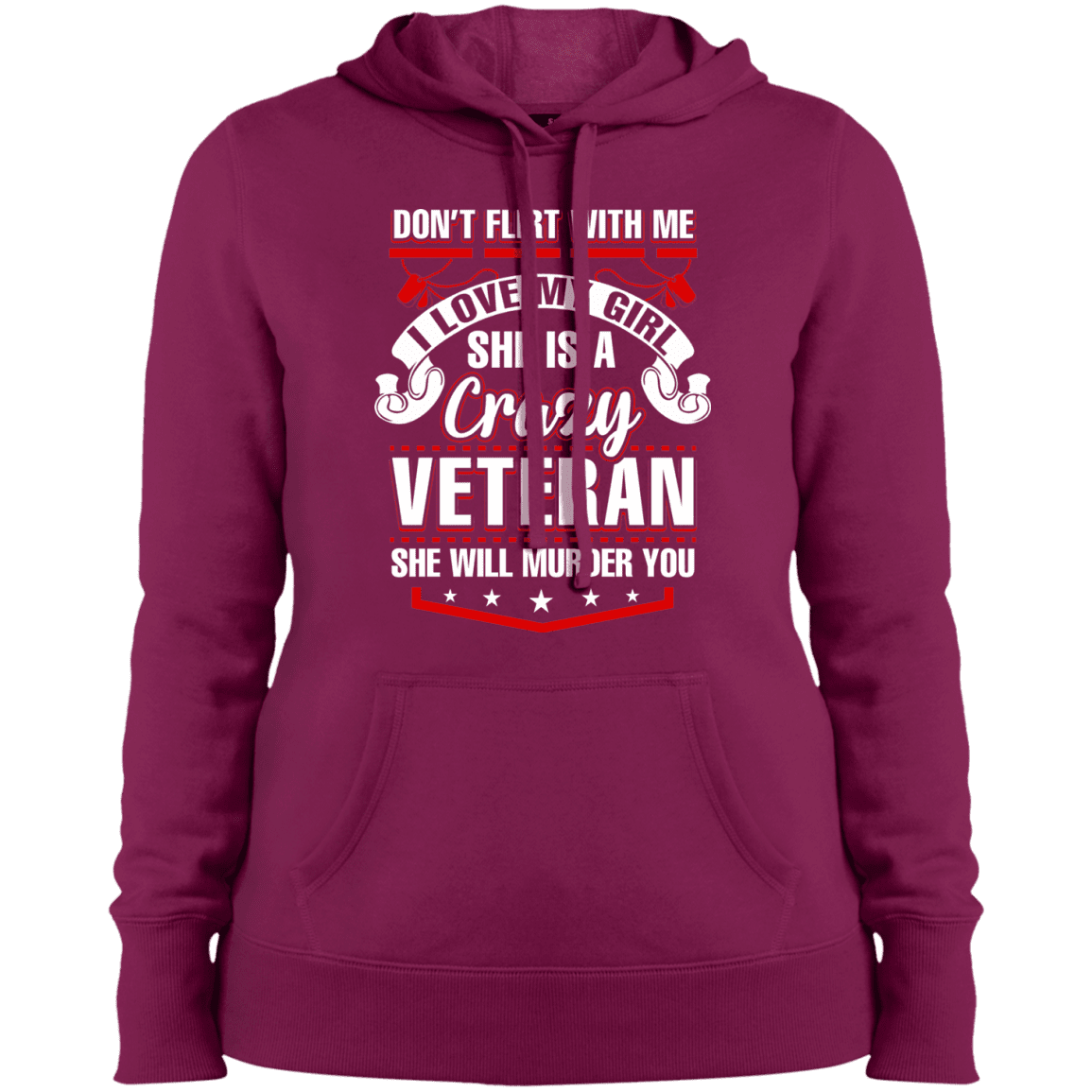 Military T-Shirt "She Is A Crazy Veteran"-TShirt-General-Veterans Nation