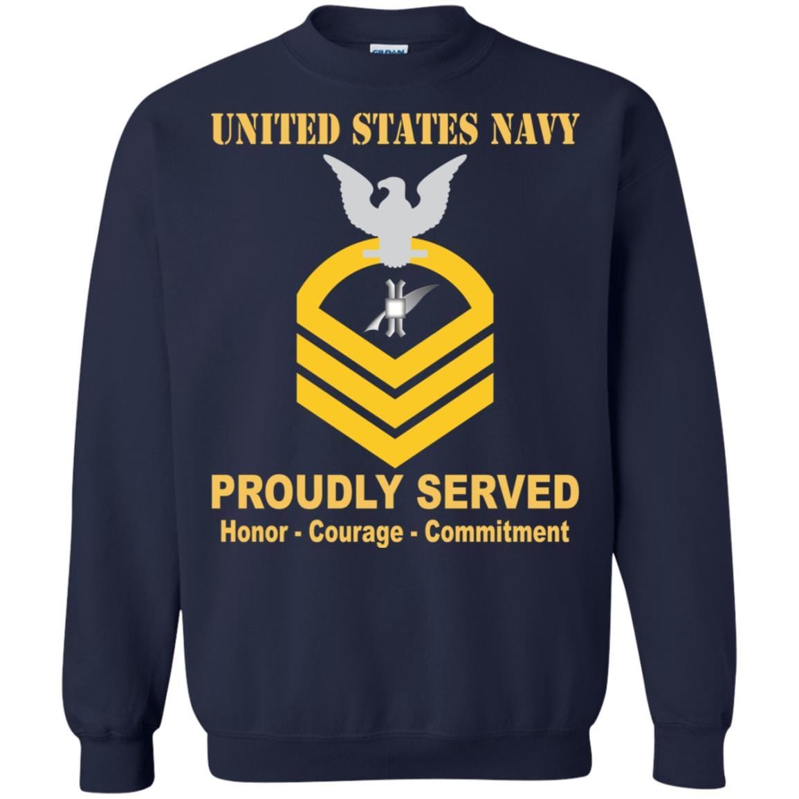 Navy Legalman Navy LN E-7 Rating Badges Proudly Served T-Shirt For Men On Front-TShirt-Navy-Veterans Nation