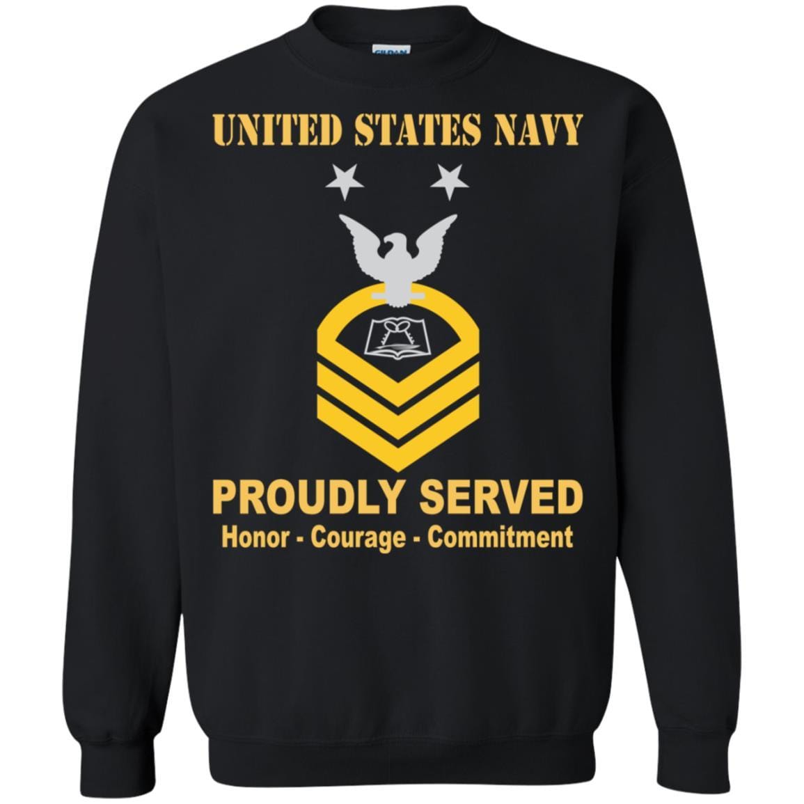 Navy Culinary Specialist Navy CS E-9 Rating Badges Proudly Served T-Shirt For Men On Front-TShirt-Navy-Veterans Nation