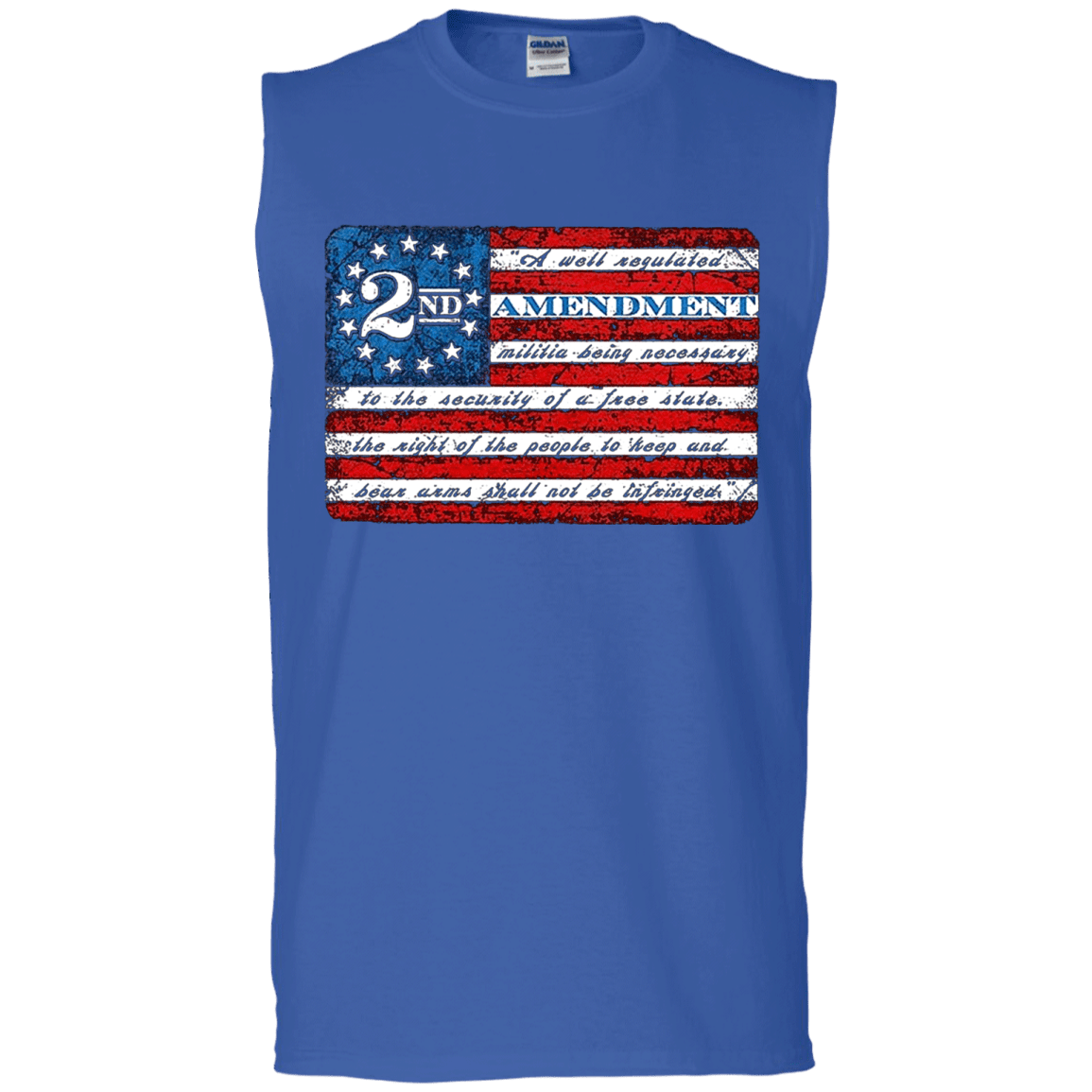 Military T-Shirt "2nd Amendment Flag"-TShirt-General-Veterans Nation