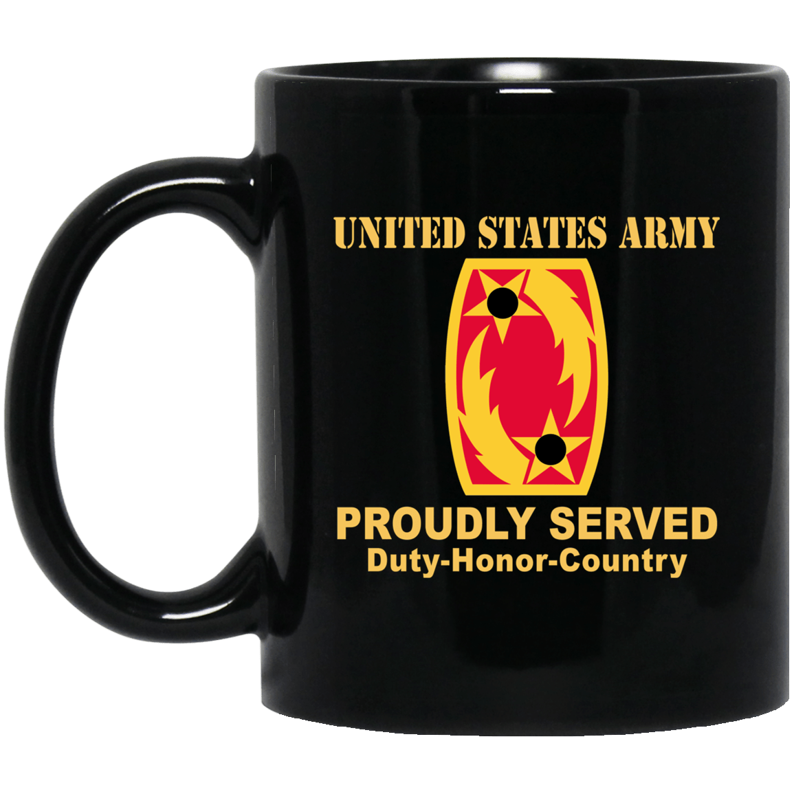 US ARMY 69TH AIR DEFENSE ARTILLERY - 11 oz - 15 oz Black Mug-Mug-Army-CSIB-Veterans Nation