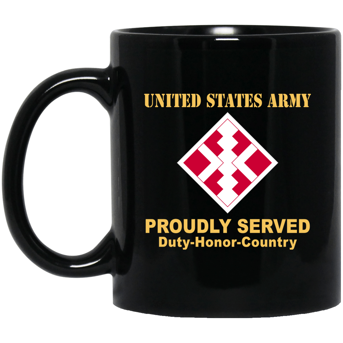 US ARMY 411TH ENGINEER BRIGADE- 11 oz - 15 oz Black Mug-Mug-Army-CSIB-Veterans Nation