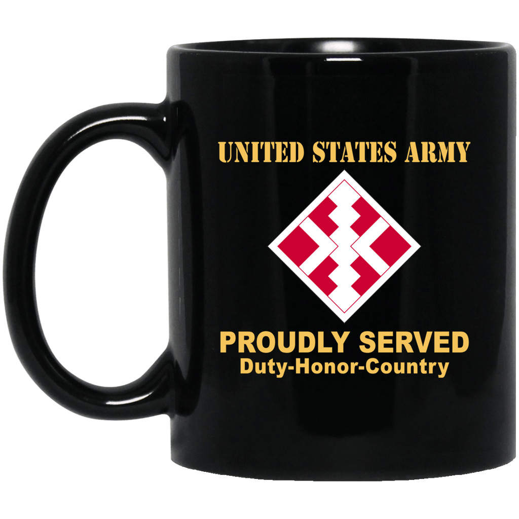 US ARMY 411TH ENGINEER BRIGADE- 11 oz - 15 oz Black Mug-Mug-Army-CSIB-Veterans Nation