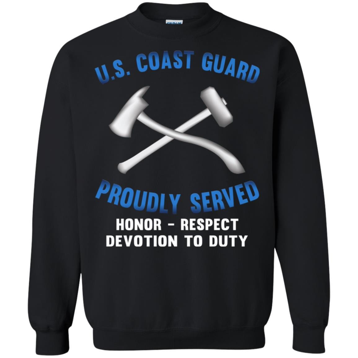 US Coast Guard Damage Controlman DC Logo Proudly Served T-Shirt For Men On Front-TShirt-USCG-Veterans Nation