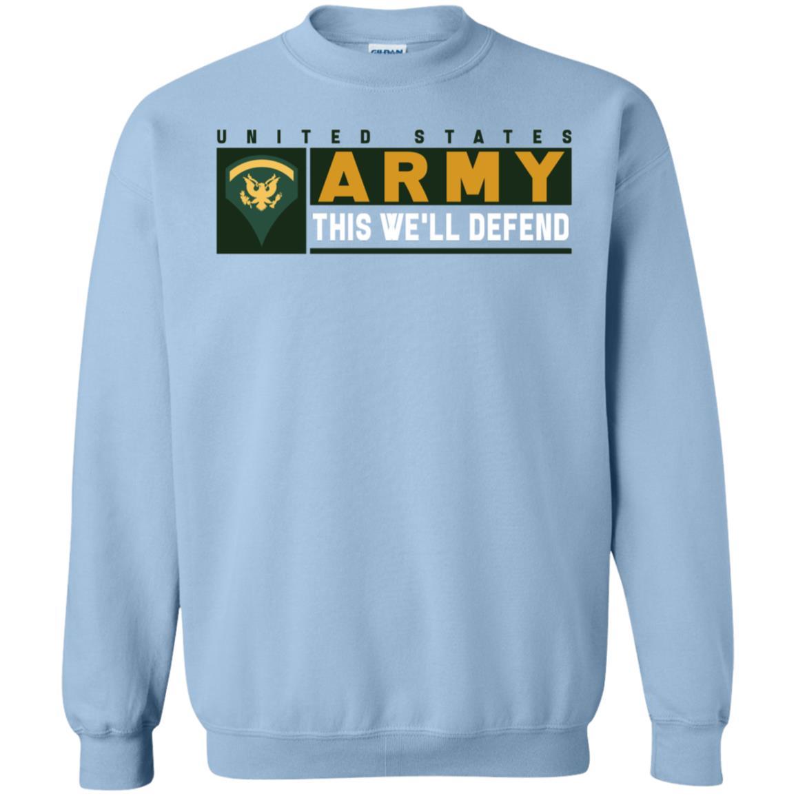 US Army E-5 SPC This We Will Defend Long Sleeve - Pullover Hoodie-TShirt-Army-Veterans Nation