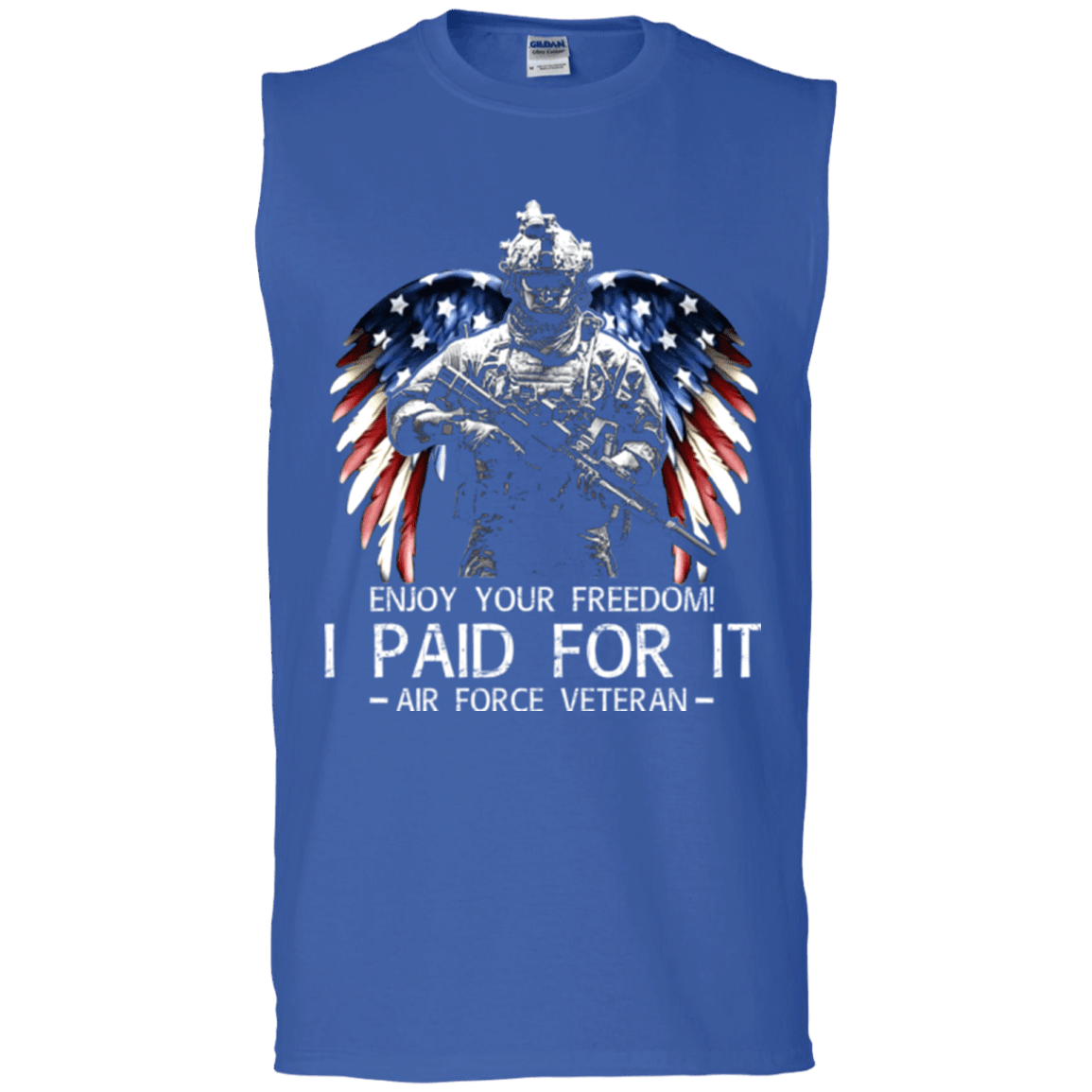 Air Force Veteran - Enjoy your freedom I paid for it Men Front T Shirts-TShirt-USAF-Veterans Nation